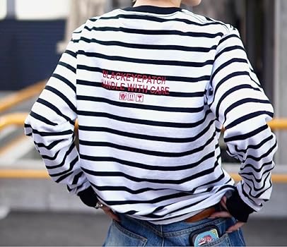 HWC LABEL STRIPED L/S TEE